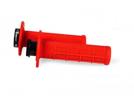 Mansoane Racetech (RTech) R20 Lock-On Half Waffle (22+25mm)+ 8 Adaptoare Role - Rosu fluo