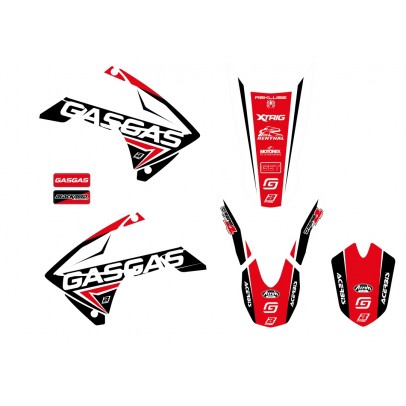 Kit grafic BLACKBIRD GAS GAS EC 125/250/300 '10-'11, FSR 250/450 '10-'11 DREAM 4 culoare Rosu Negru