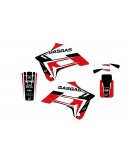 Kit grafic BLACKBIRD GAS GAS EC 125/250/300 '02-'06; FSR 450 '02-'06 DREAM 4 culoare Rosu Negru Alb