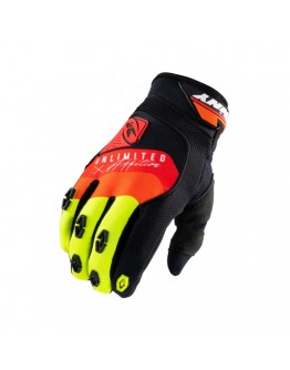 Manusi Kenny Racing Cross/Enduro Safety Black/Red/Orange- Negru/Rosu/Galben fluo	