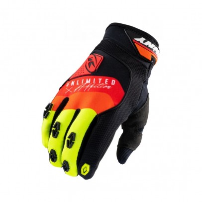 Manusi Kenny Racing Cross/Enduro Safety Black/Red/Orange- Negru/Rosu/Galben fluo