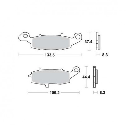 Placute de frana spate TRW MCB681SH