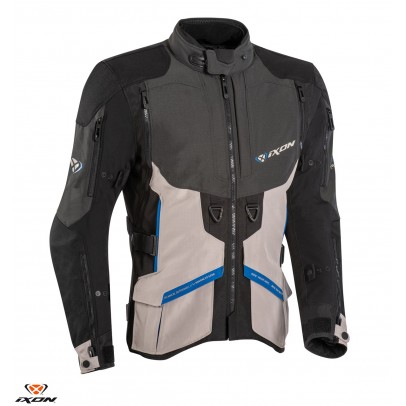 Geaca (jacheta) motociclete barbati Touring/Adventure Ixon All season model Ragnar MS: Negru/Antracit/Gri