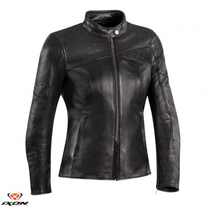 Geaca (jacheta) motociclete femei piele Urban/Heritage Ixon All season model Cranky LS: Negru