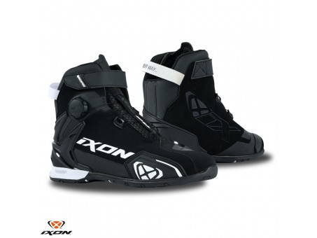 Ghete moto Roadster femei All Season Ixon model Bull 2 WP LS - Negru/alb