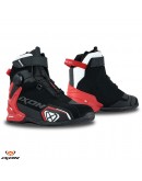 Ghete moto Roadster barbati All Season Ixon model Bull 2 WP MS - Negru/Alb/Rosu (100% waterproof)