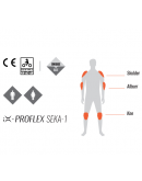 Set protectii umeri/coate/genunchi omologate Ixon model IX-PROFLEX SEKA-1 (Level 1) – culoare: negru (Unisex)