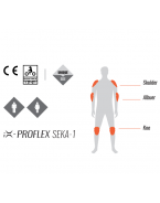 Set protectii umeri/coate/genunchi omologate Ixon model IX-PROFLEX SEKA-1 (Level 1) - culoare: negru (Unisex)