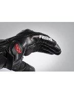 Manusi barbati Roadster vara piele/textil Ixon model RS4 AIR MS - Negru - degete tactile (carbon)