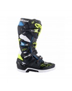 Cizme cross-enduro ALPINESTARS TECH 7 BOOT - Negru/Alb emailat/Albastru/Galben fluo