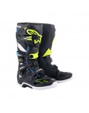 Cizme cross-enduro ALPINESTARS TECH 7 BOOT - Negru/Alb emailat/Albastru/Galben fluo