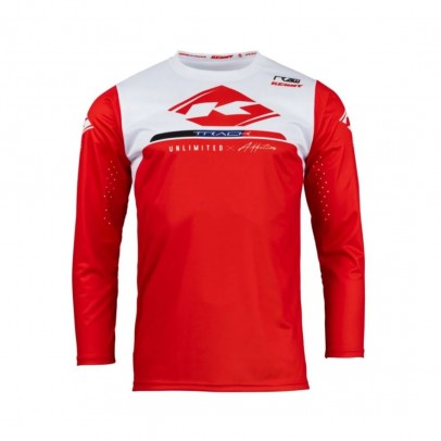 Bluza Kenny Racing Cross/Enduro Model Track Raw - Rosu/Alb