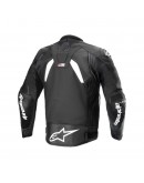 Geaca de piele Alpinestars GP PLUS R V4 RIDEKNIT Negru/Alb