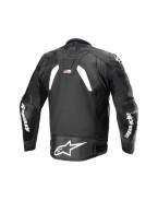 Geaca de piele Alpinestars GP PLUS R V4 RIDEKNIT Negru/Alb