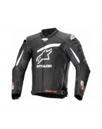 Geaca de piele Alpinestars GP PLUS R V4 RIDEKNIT Negru/Alb