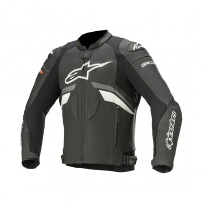 Geaca de piele Alpinestars GP PLUS R V3 48 - Negru/Gri/Alb