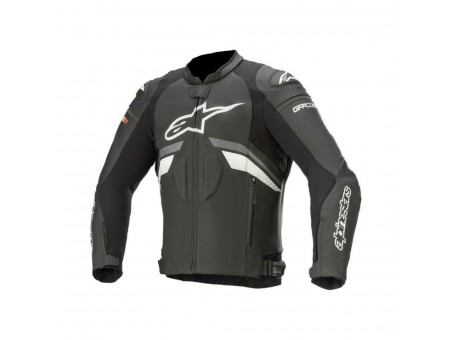 Geaca de piele Alpinestars GP PLUS R V3 48 - Negru/Gri/Alb