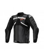 Geaca de piele Alpinestars ATEM V5 - NEGRU/ALB