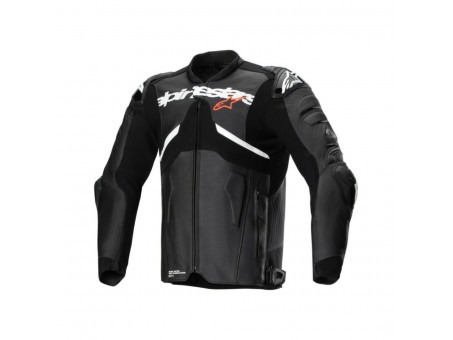 Geaca de piele Alpinestars ATEM V5 - NEGRU/ALB