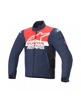 Geaca texil impermeabila ALPINESTARS HONDA SMX SOFTSHELL - Albastru/Rosu/Alb