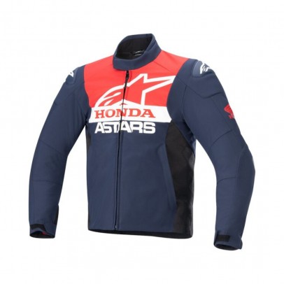 Geaca texil impermeabila ALPINESTARS HONDA SMX SOFTSHELL - Albastru/Rosu/Alb