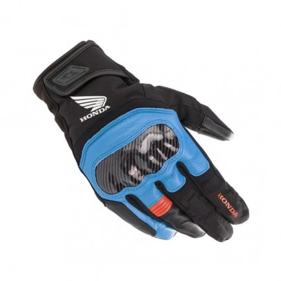 Manusi de piele impermeabile ALPINESTARS HONDA SMX Z DRYSTAR - Negru/Albastru