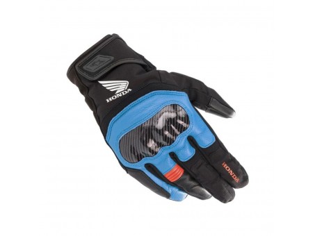 Manusi de piele impermeabile ALPINESTARS HONDA SMX Z DRYSTAR - Negru/Albastru