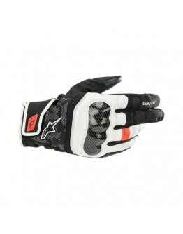 Manusi de piele sport impermeabile Alpinestars SMX-Z Drystar -  Negru/Alb/Rosu