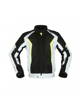 Geaca moto Modeka Khao Air - Negru/Gri/Galben fluor