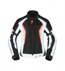 Geaca moto femei Modeka Khao Air Lady - Negru/Gri/Rosu