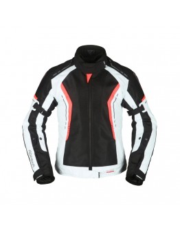 Geaca moto femei Modeka Khao Air Lady - Negru/Gri/Rosu