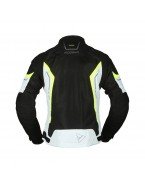 Geaca moto femei Modeka Khao Air Lady - Negru/Gri/Galben fluor