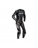 Costum (combinezon) motociclete femei piele Ixon vara model Vortex Lady LS: Negru/Alb