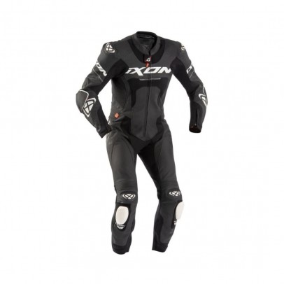 Costum (combinezon) motociclete barbati piele Ixon vara model Jackal MS - Negru