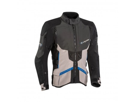 Geaca (jacheta) motociclete barbati Touring/Adventure Ixon All season model Ragnar MS: Negru/Antracit/Gri