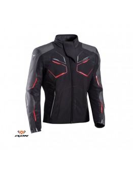 Geaca (jacheta) motociclete barbati Racing/Roadster Ixon iarna model Cell MS - Negru/gri/rosu