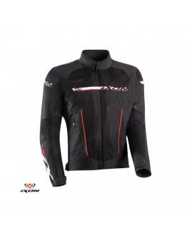 Geaca (jacheta) motociclete barbati Racing/Roadster Ixon All season model T-Rex MS - Negru/alb/rosu