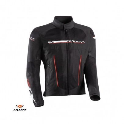 Geaca (jacheta) motociclete barbati Racing/Roadster Ixon All season model T-Rex MS - Negru/alb/rosu