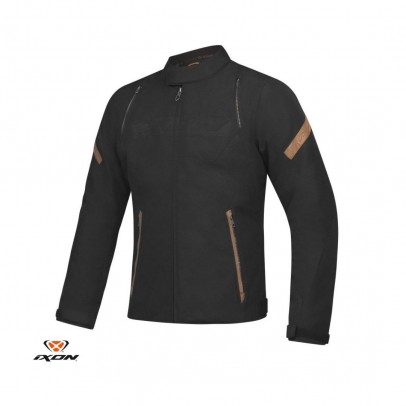 Geaca (jacheta) motobarbati Urban/Heritage Ixon mid-season model Striker Retro WP MS - Negru/Maro