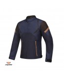 Geaca (jacheta) moto barbati Urban/Heritage Ixon mid-season model Striker Retro WP MS - Negru/Navy/Maro