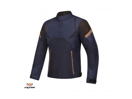 Geaca (jacheta) moto barbati Urban/Heritage Ixon mid-season model Striker Retro WP MS - Negru/Navy/Maro