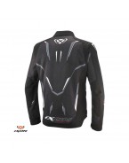 Geaca (jacheta) motociclete barbati Racing/Roadster Ixon vara model Demoniak MS - Negru/alb