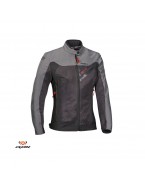 Geaca moto femei Racing/Roadster Ixon vara model Orion LS - Antracit/gri/rosu