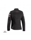 Geaca (jacheta) motociclete femei Racing/Roadster Ixon All season model Ilana LS - Negru/fuchsia (roz)