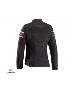 Geaca (jacheta) motociclete femei Racing/Roadster Ixon All season model Ilana LS - Negru/fuchsia (roz)