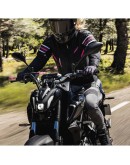 Geaca (jacheta) motociclete femei Racing/Roadster Ixon All season model Ilana LS - Negru/fuchsia (roz)
