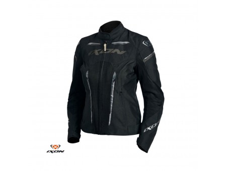 Geaca (jacheta) motociclete femei Racing/Roadster Ixon vara model Striker AIR WPL LS culoare: negru - Negru , 4XL