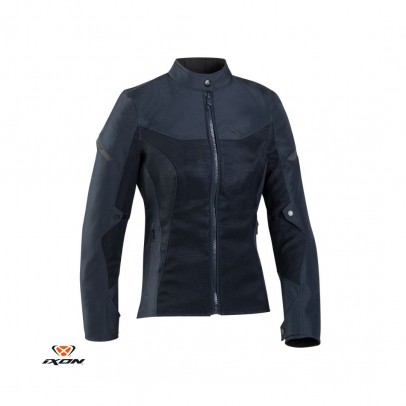 Geaca (jacheta) motociclete femei Racing/Roadster Ixon vara model Fresh LS - Navy (albastru)