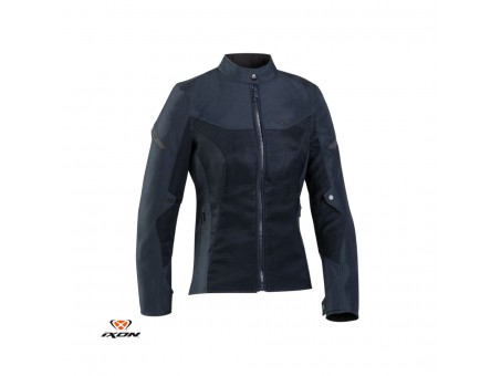 Geaca (jacheta) motociclete femei Racing/Roadster Ixon vara model Fresh LS - Navy (albastru)