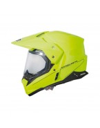 Casca off road motociclete MT Synchrony Duo Sport galben fluor lucios cu viziera (ochelari soare integrati) - Galben Fluo